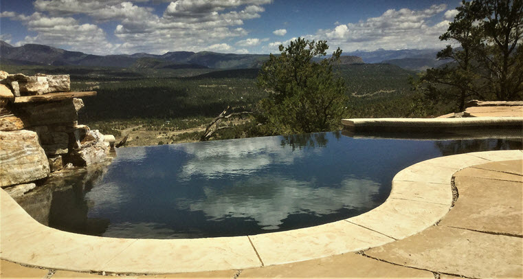Vanishing Edge Black Plaster Swimming Pool - Durango, CO Vanishing Edge Black Plaster Swimming Pool - Durango, CO
