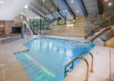 Commercial Swimming Pool and Spa with Waterfall - Beaver Creek. CO