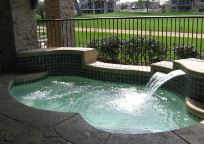 Custom Contoured Spa with Water Feature - Denver, CO