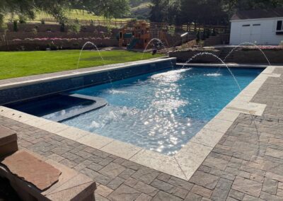 Swimming Pool and Spa Combo with Water Feature - Colorado